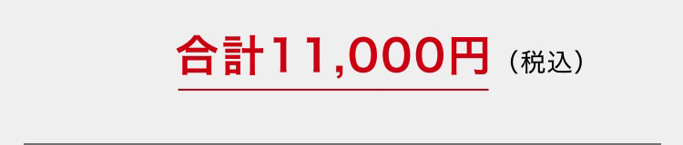 合計11,000円（税込）