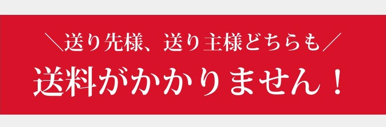 ＼送り先様、送り主様どちらも／送料がかかりません！