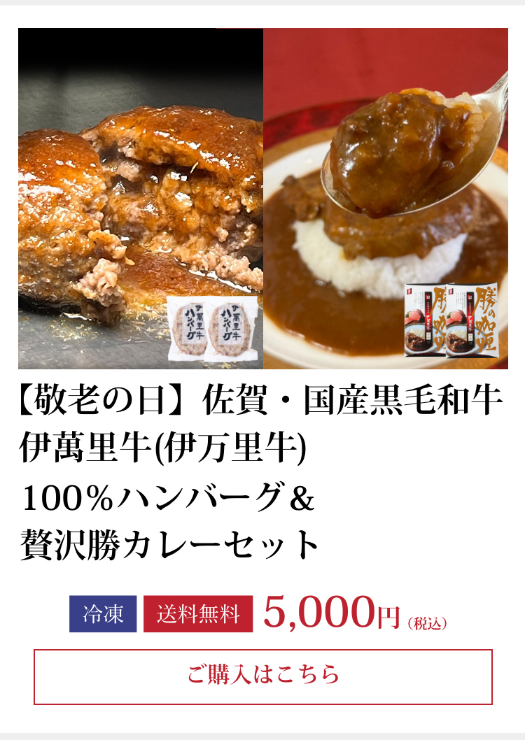 伊萬里牛(伊萬里牛)ハンバーグ＆贅沢勝カレー