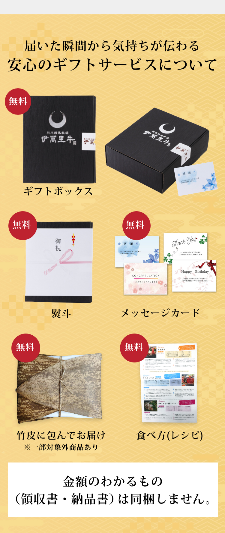 安心のギフトサービスについて